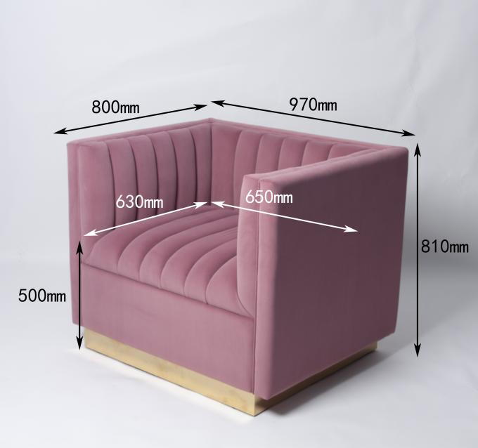 Кресло современного одиночного бархата живущей комнаты Tufted 0