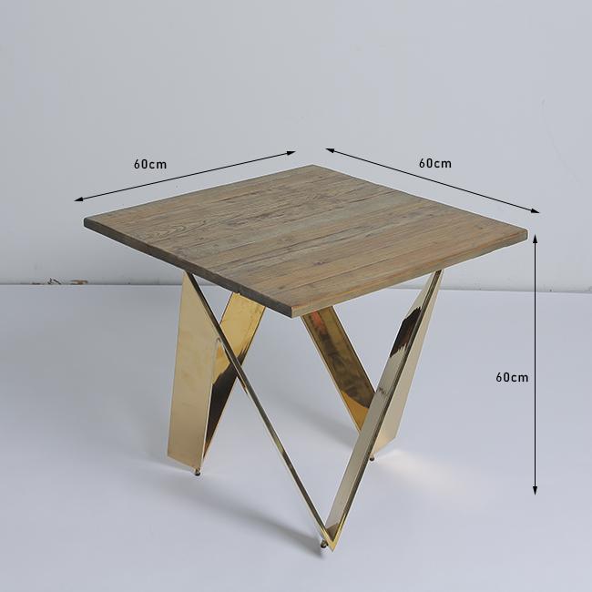 журнальный стол x живущей комнаты 60x60x60cm сформировал с латунной ногой 0