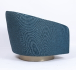 Modern Comfortable Blue Fabric Single lounge Armchair Sofa For hotel bedroom