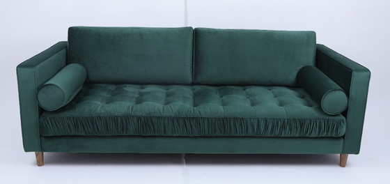 Купить Модульная Tufted комната прожития 3 Seater софы офиса бархата кнопки Sectionals Производство в сети