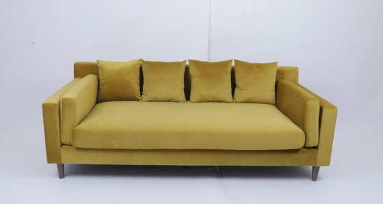 Купить Софа Seater Tufted бархата 3 кнопки модульная секционная установила для живущей комнаты Производство в сети