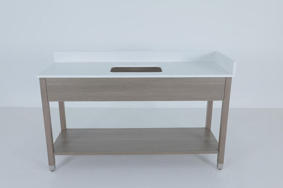 Хорошая цена Металлический железобелый камень верхний и задний шприц тщеславие с деревянной полкой онлайн