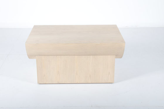 Купить На заказ Wabi-Sabi Luxurious Hotel Bedroom Arc-Edged Solid Wood Side Table (Служебный стол из твердого дерева) Производство в сети