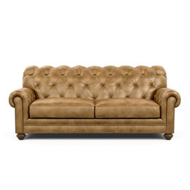 Купить Античная софа Chesterfield Seater стиля 3 Tufted софа установила неподдельное кожаное кресло Производство в сети
