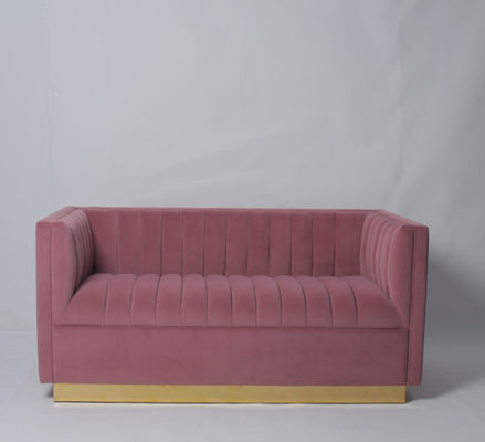 Купить Фасонируйте закоптелому бархату пинка Tufted софу с основанием металла Производство в сети