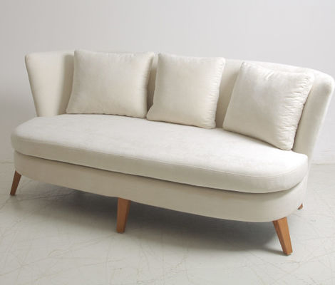 Купить Софа ткани Seater комнаты прожития 3 дизайна Morden с деревянным основанием Производство в сети