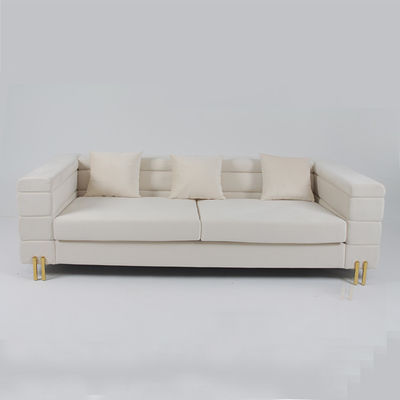 Купить 3 софа бархата Seater 70cm Tufted с тонкой ногой металла Производство в сети