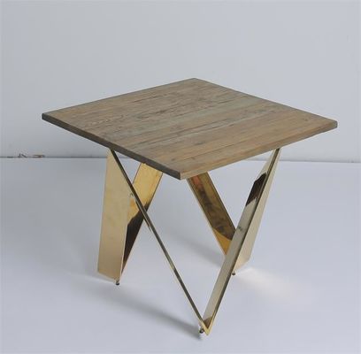 Купить журнальный стол x живущей комнаты 60x60x60cm сформировал с латунной ногой Производство в сети