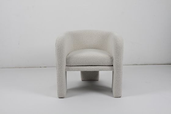 Хорошая цена Сливк софы Lambswool акцент гостиной шерстей овечки стула Boucle ленивой белый одиночный онлайн