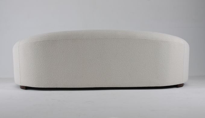 Роскошная и современная белая софа живя комнаты Boucle с деревянными ногами 1
