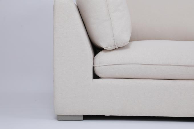 Нежность софы Seater облака 1 белая вниз с заполнять твердое деревянное основание 0