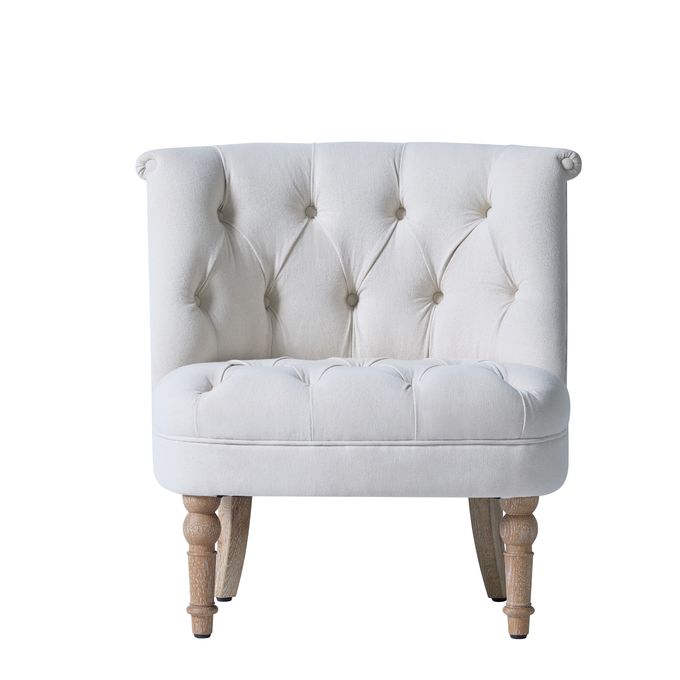 кнопка высоты 55cm белая Tufted стул ткани случайный с твердым деревянным основанием 0