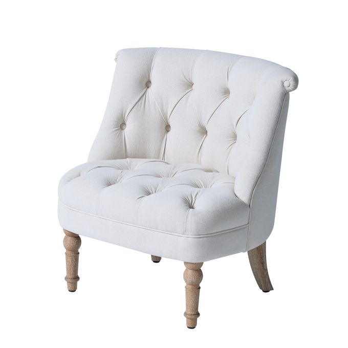 кнопка высоты 55cm белая Tufted стул ткани случайный с твердым деревянным основанием 1